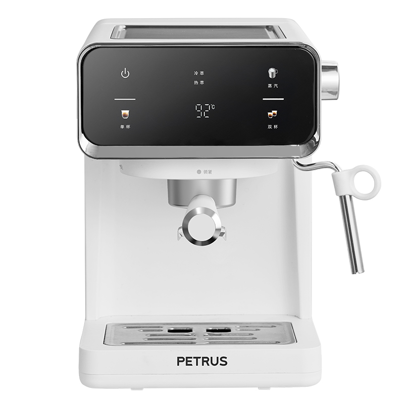 柏翠(PETRUS) 触摸大屏冷热双萃意式半自动咖啡机PE3320A白色(单位:台)