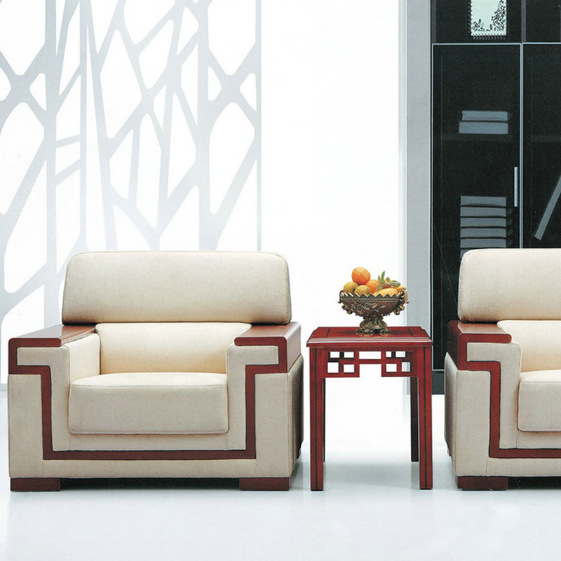 匡大办公沙发 洽谈接待商务沙发组合 简约现代沙发 白色西皮办公沙发JC855高清大图