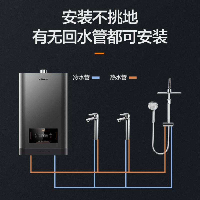 万和(Vanward) 13升燃气热水器零冷水热水器 燃气热水器13升热水器自营恒温非天然气 JSQ25-S2W13