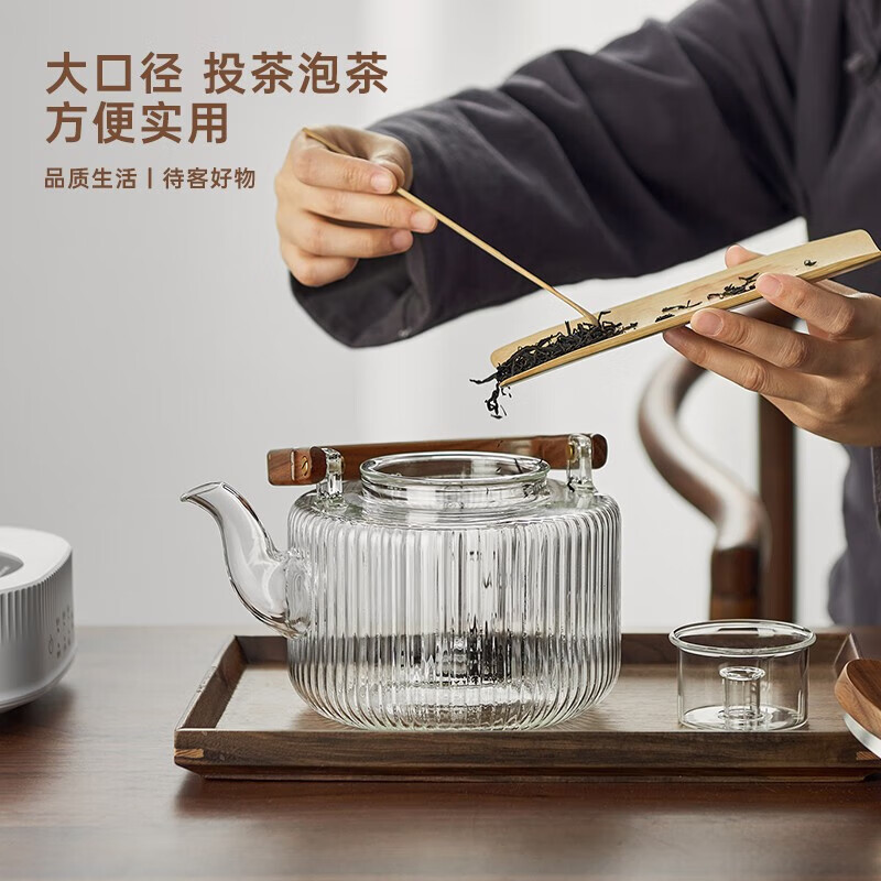 忆壶茶 DTL-L5电陶炉 +祥灵提梁壶(黑色)1300ml高清大图