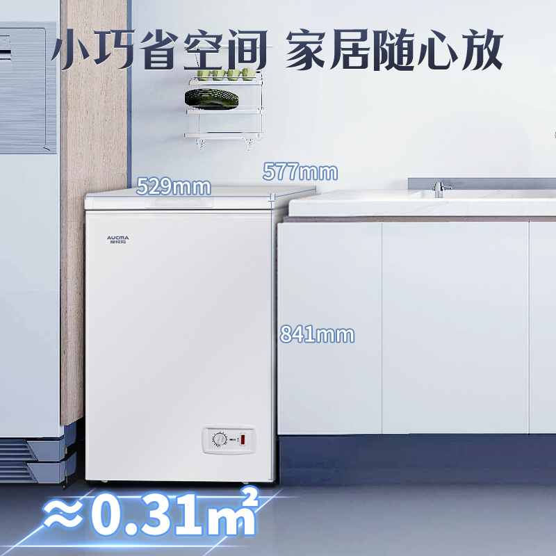 Aucma/澳柯玛 BC/BD-99HY 家用小冷柜冰柜冷冻冷藏升级减霜节能省电一级能效