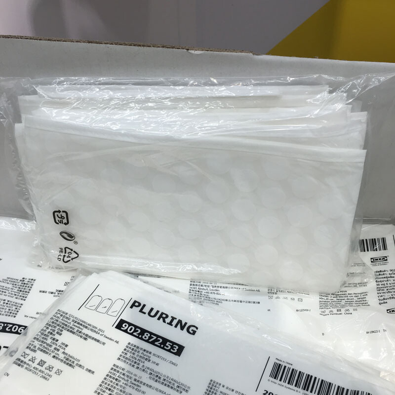 0.4免费 普鲁林 衣服罩,3件套, 透明白色 防尘罩