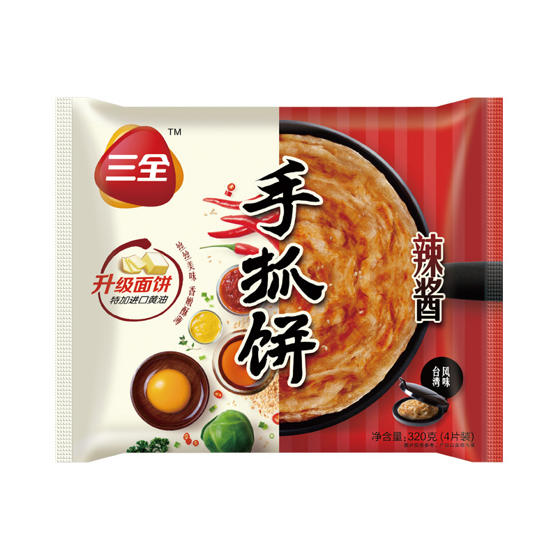 三全千丝辣酱抓饼320g