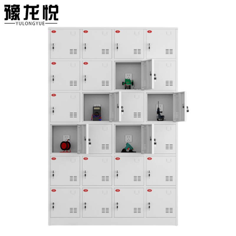 豫龙悦充电柜 对讲机充电柜24门1100*350*1730mm台