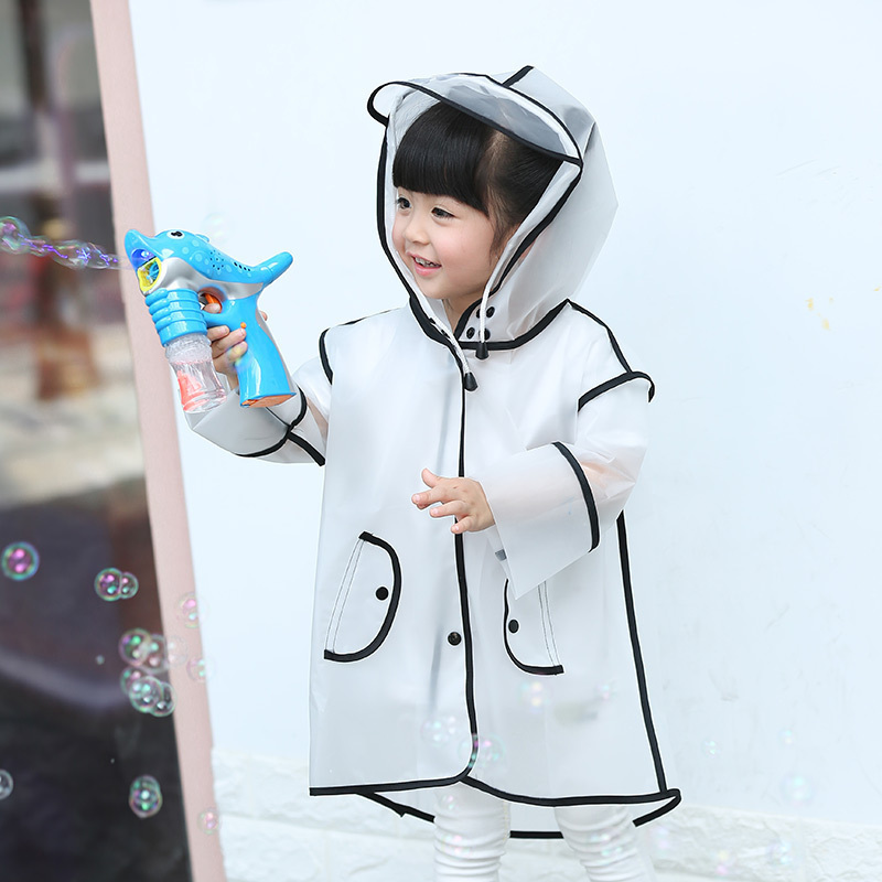 美帮汇儿童雨衣宝宝男童透明雨衣幼儿园小童学生女童韩版防水雨衣高清大图