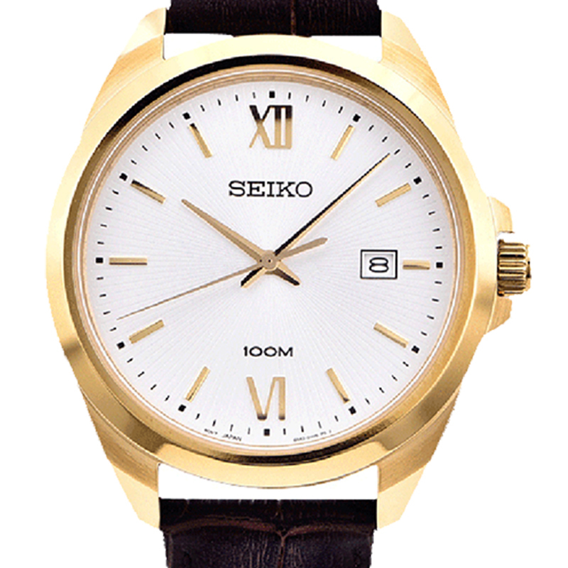 SEIKO精工石英机芯商务男表日历休闲男表 SUR284P1