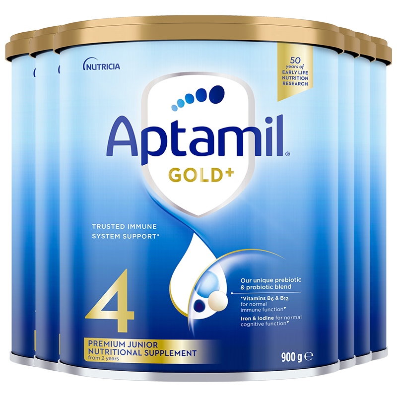 [6罐装]Aptamil澳洲原装进口爱他美金装4段2岁以上婴幼儿配方奶粉900g