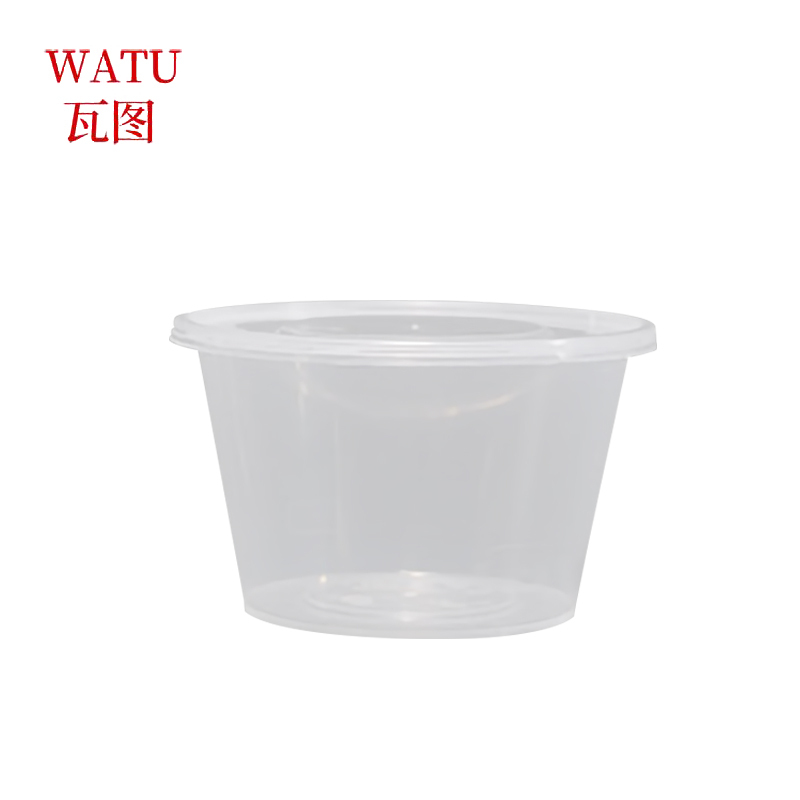 瓦图 一次性饭盒快餐外卖打包盒PP塑料餐盒圆盒1000ml 300个装