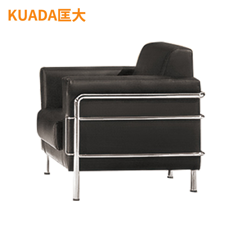 匡大 皮艺沙发商务办公接待单人位沙发KD-E3018-1高清大图