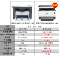 惠普HP NS MFP 1005 新品闪充打印机 黑白激光打印机激光一体机可加粉(A4打印复印扫描) 智能闪充激光多功能一体机M1005升级款 套餐二