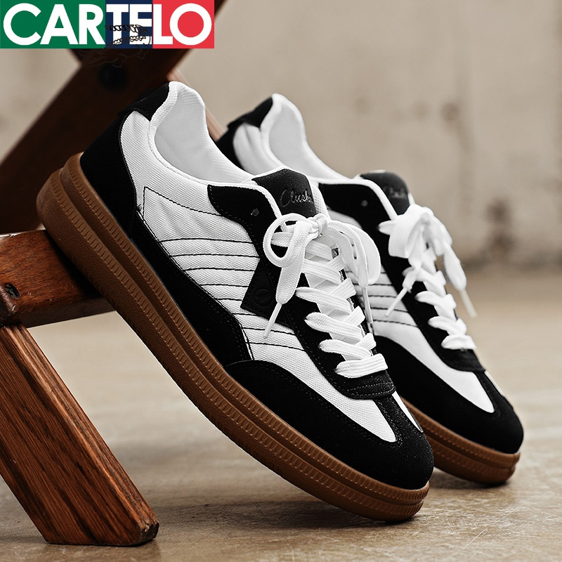 线下专柜同款卡帝乐鳄鱼cartelo新款百搭男鞋板鞋帆布鞋休闲鞋小白鞋