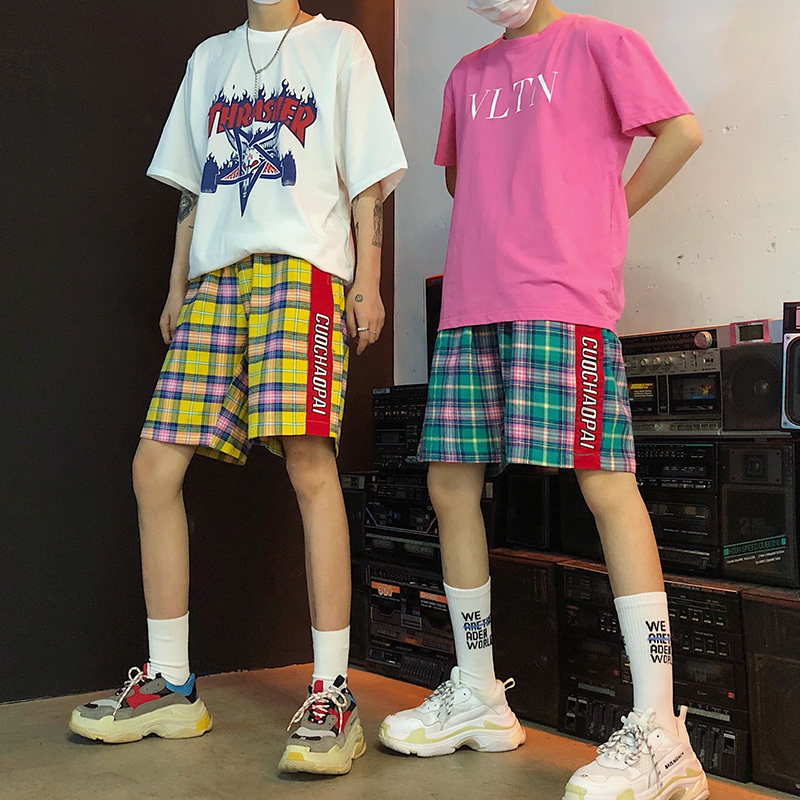 夏款休闲短裤男五分裤时尚韩版情侣裤子2018潮百搭帅气休闲短裤