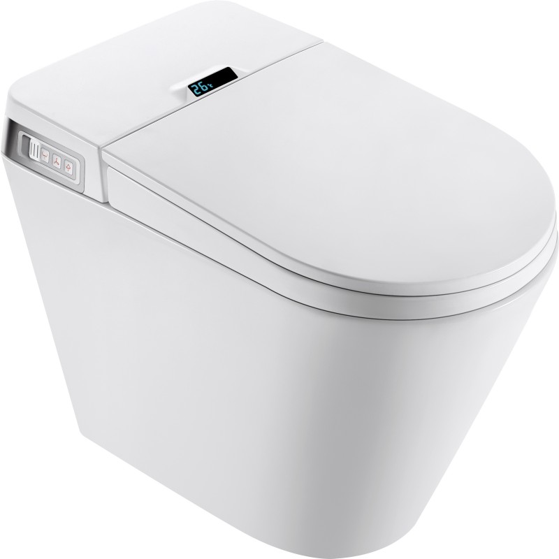 东鹏卫浴家用智能马桶一体式无水箱全自动翻盖抗菌除臭坐便器w826105t