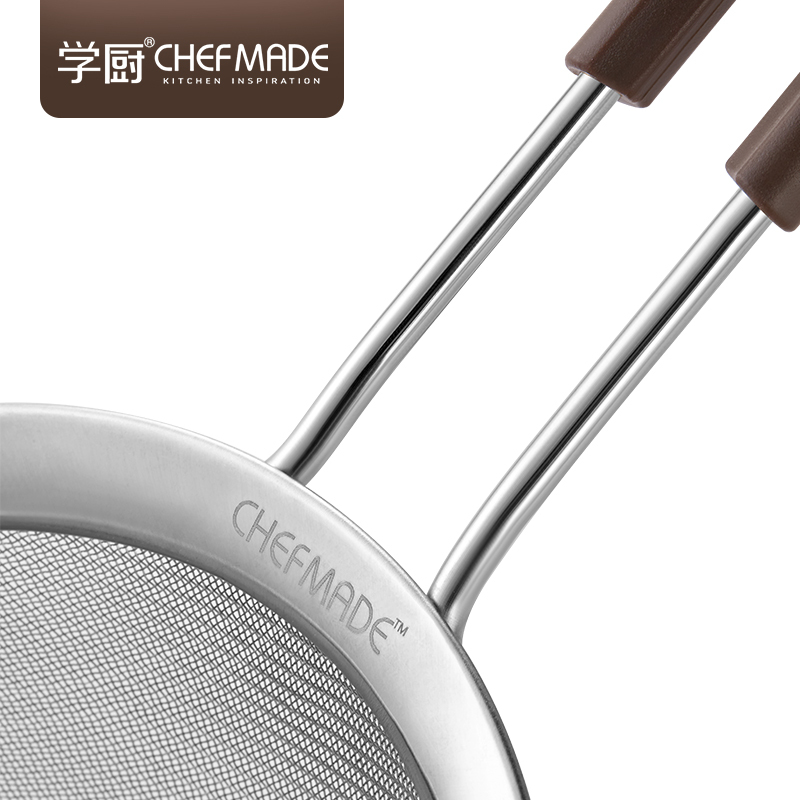学厨 CHEFMADE 烘焙工具 蛋糕模具厨房工具 面粉筛子 糖粉过滤网筛网细孔16cm30目 WK9245