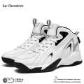 La Chessiers户外篮球鞋2025春秋冬新款透气休闲潮鞋运动鞋大码48码 白色 43码