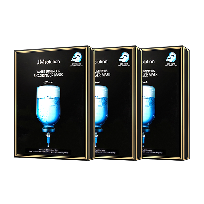 韩国进口jmsolution肌司研水光补水保湿面膜3盒装男女适用深层滋润35g