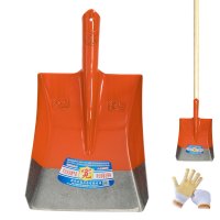 宽牌 BY-001 农用铁锹 军用铁锹(大号方锹含柄+3双手套)锰钢锹钢铲 除雪铲 园艺园林工具木柄钢锹