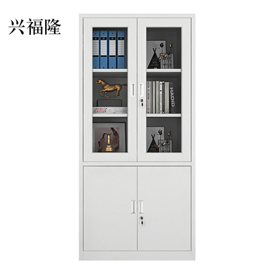 兴福隆钢制文件柜办公资料柜铁皮档案柜带锁储物柜财务凭证柜