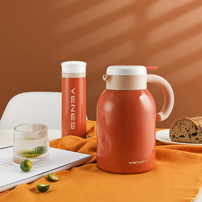 菲驰品优家享套装FC214T保温壶1500ml保温杯颜色随机