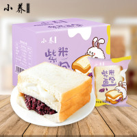 小养紫米夹心吐司面包500g*1箱 奶香鸡蛋糕软面包小点心零食品