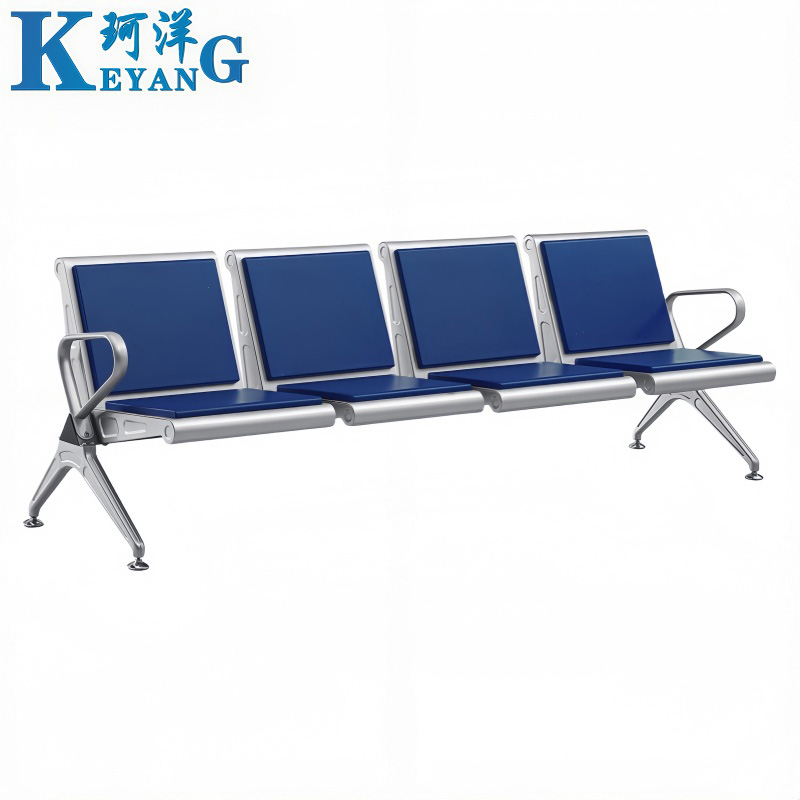 珂洋 不锈钢等候椅 四人位加垫 张高清大图