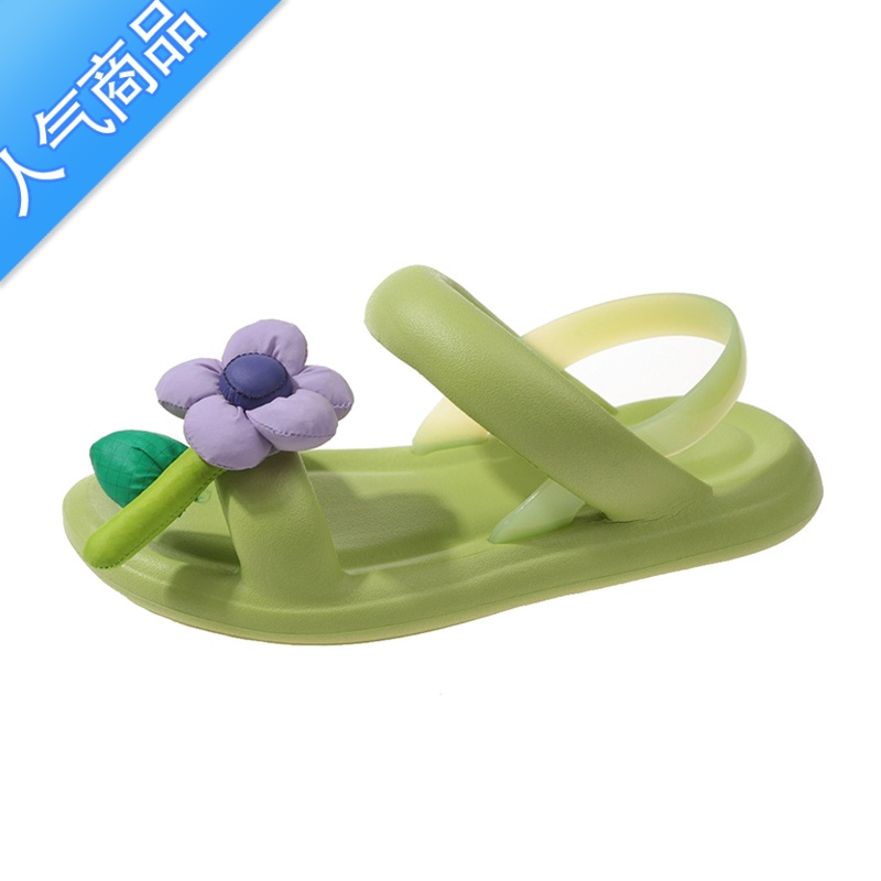 SUNTEK百搭不累脚厚底凉鞋女2023夏季新款沙滩防滑软底踩屎感罗马洞洞鞋高清大图