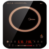 Midea/美的 RH2153 电磁炉 智能 超薄 恒匀火 静音 触摸屏 汤锅炒锅 滑动触控 黑晶面板7档调节