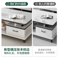 茶几客厅家用小户型简约现代钢化玻璃轻奢岩板阳台小茶台
