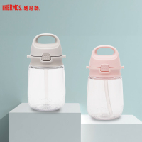 膳魔师THERMOS 儿童夏季水杯宝宝学饮水杯可爱猪猪PA材质儿童吸管杯塑料杯370ml BBSA-370