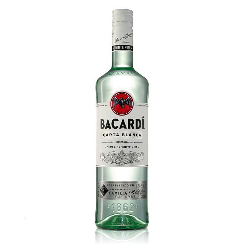 洋酒百加得白朗姆750ml(bacardi)超级朗姆酒鸡尾酒