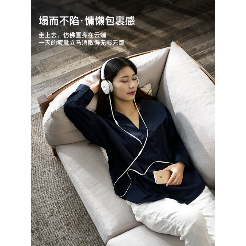 森美人北欧实木沙发组合现代简约客厅小户型实木布艺沙发北欧风格家具高清大图
