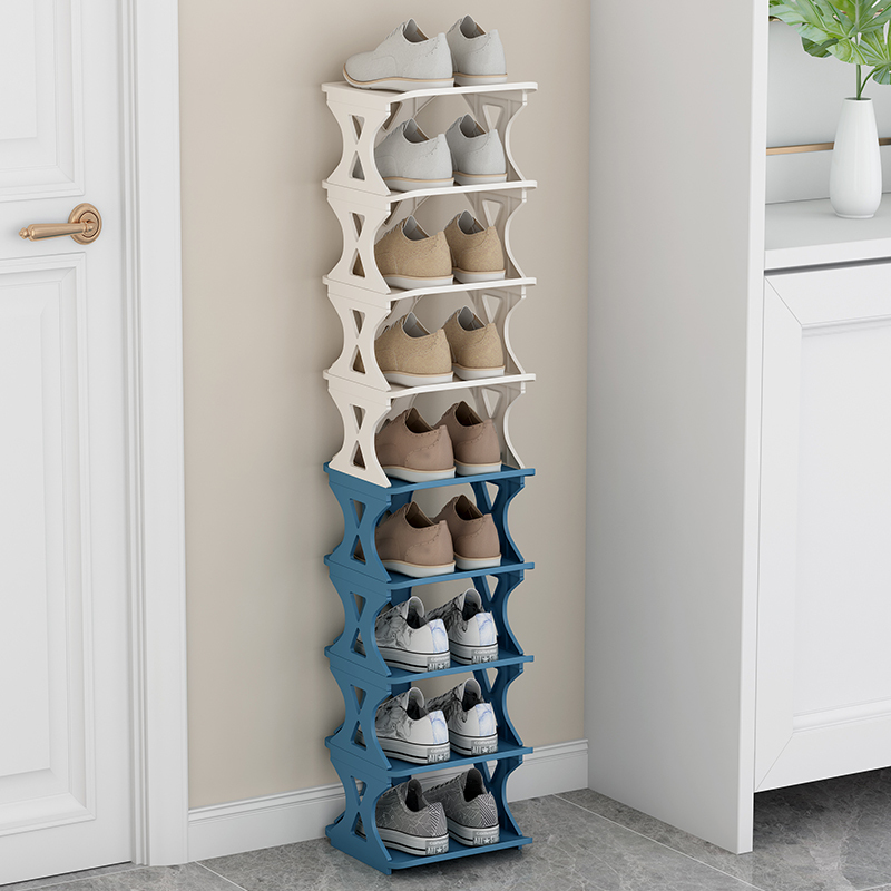 索尔诺塑料鞋架简易组装家用门口收纳神器省空间多层防尘鞋柜宿舍室内