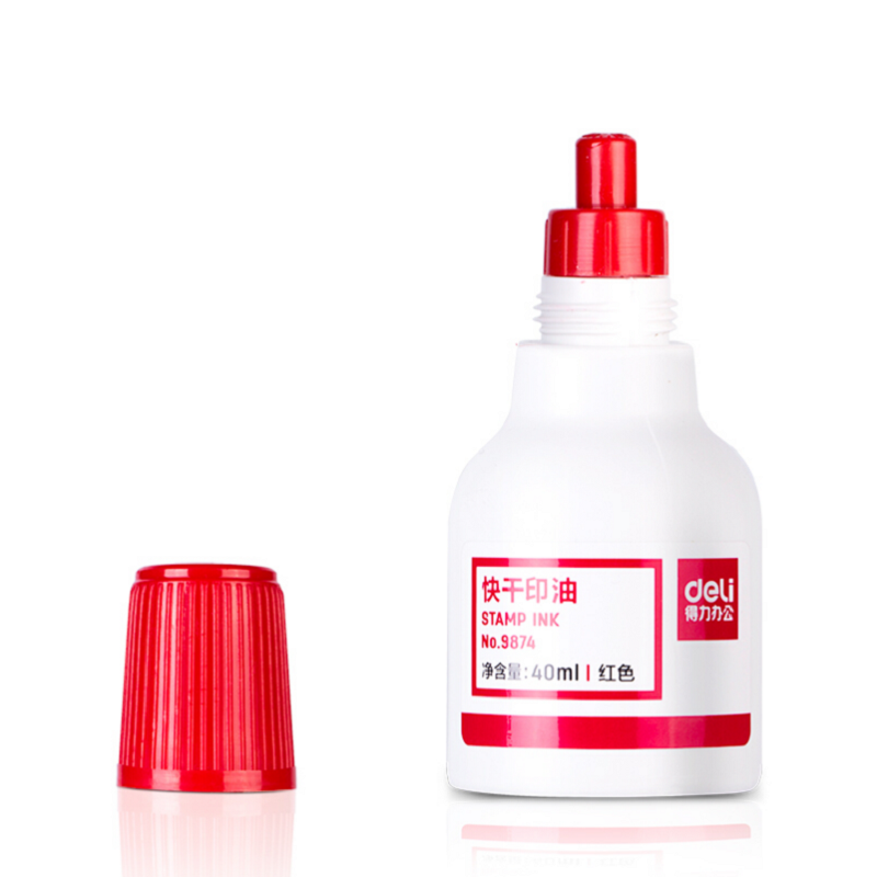 得力(deli) 快干清洁印泥油 打印油 印台 印油盒 办公用品
