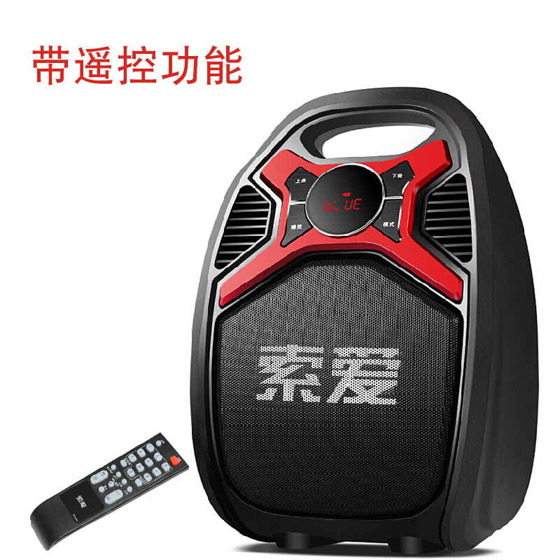 索爱蓝牙音箱广场舞音响手提音箱户外便携式K歌小型大功率叫卖家用地摊喊话收款码播放器T16X[带1个无线话筒]
