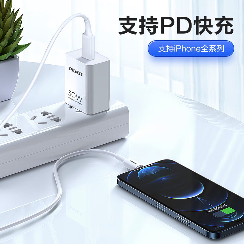 品胜 苹果充电器iPhone16promax快充电头PD30W/20W通用苹果15/14/13/iPad小米华为安卓手机高清大图