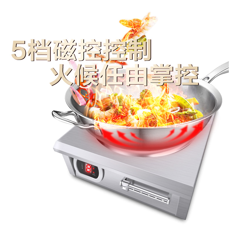 意黛斯(YIDAISI)商用电磁炉大功率 6000W大功率商业火锅电磁炉凹面电磁灶不锈钢YDS-LCDC-6000