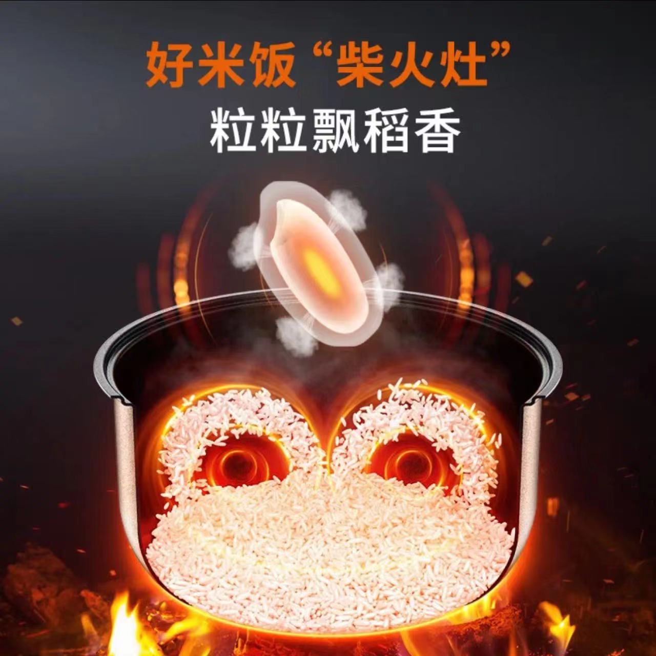 九阳(Joyoung)家用饭锅煲汤蒸煮智能预约大火力柴火多功能大功率4L大容量不粘涂层电倒煲 F40FZ-F833高清大图