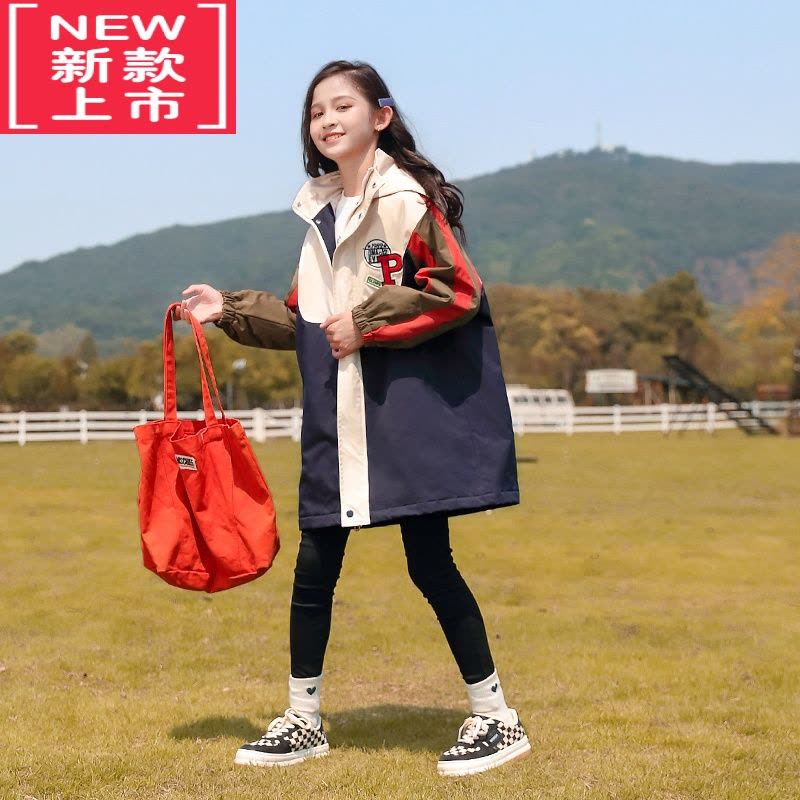 可莉允女童加厚外套秋冬款2022新款儿童冬装女大童冬季风衣夹棉上衣棉服图片