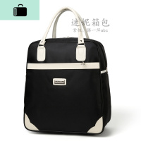 女手提旅行包短途商务出差小行李包袋简约轻便穿拉杆包防水牛津布NEWLAKE 黑色大号大