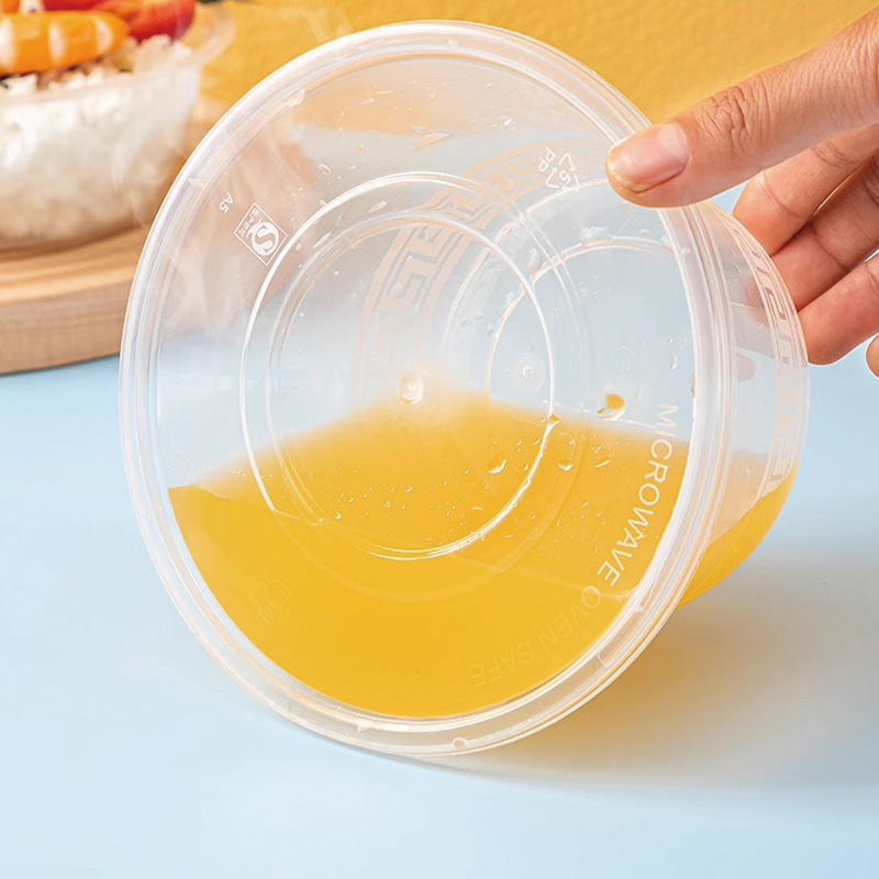 老房太太 一次性餐盒 PP圆型透明 750ml 300套整箱 汤碗 打包盒 塑料饭盒 L266/箱高清大图