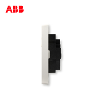 ABB开关插座 轩致无框 雅典白色 一位一开10A三孔带开关插座AF223