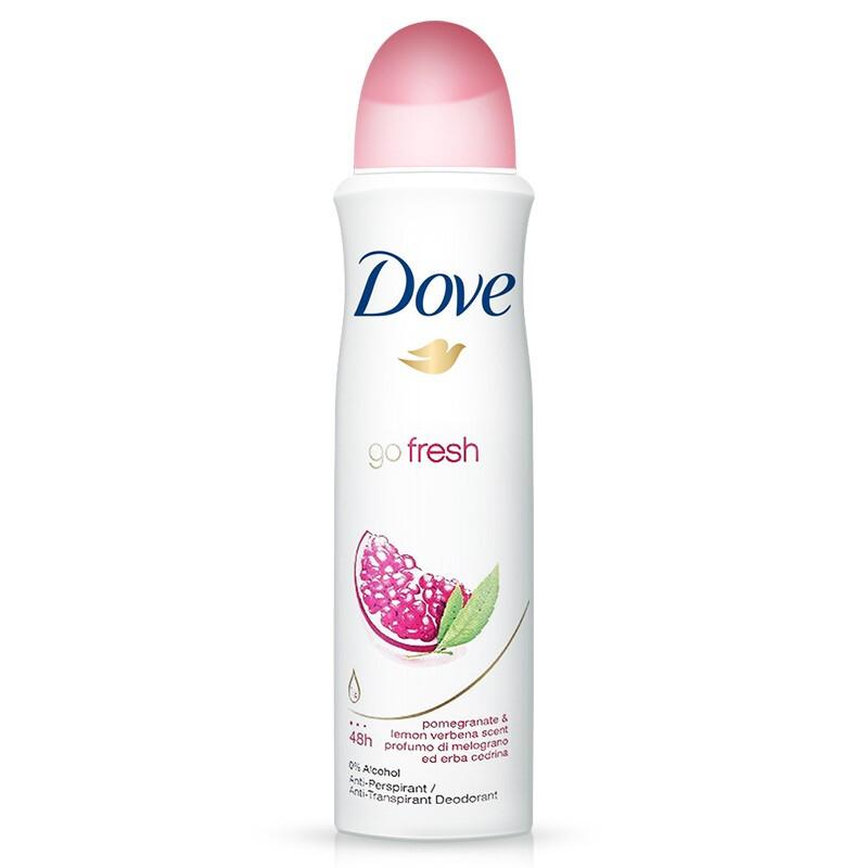 Dove多芬止汗喷雾 清新爽肤女士香体喷雾150ml 石榴6226/5579【两支】
