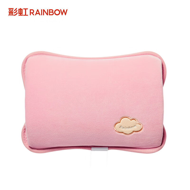 彩虹(RAINBOW)免洗亲肤绒插手电热暖手宝 T322粉色