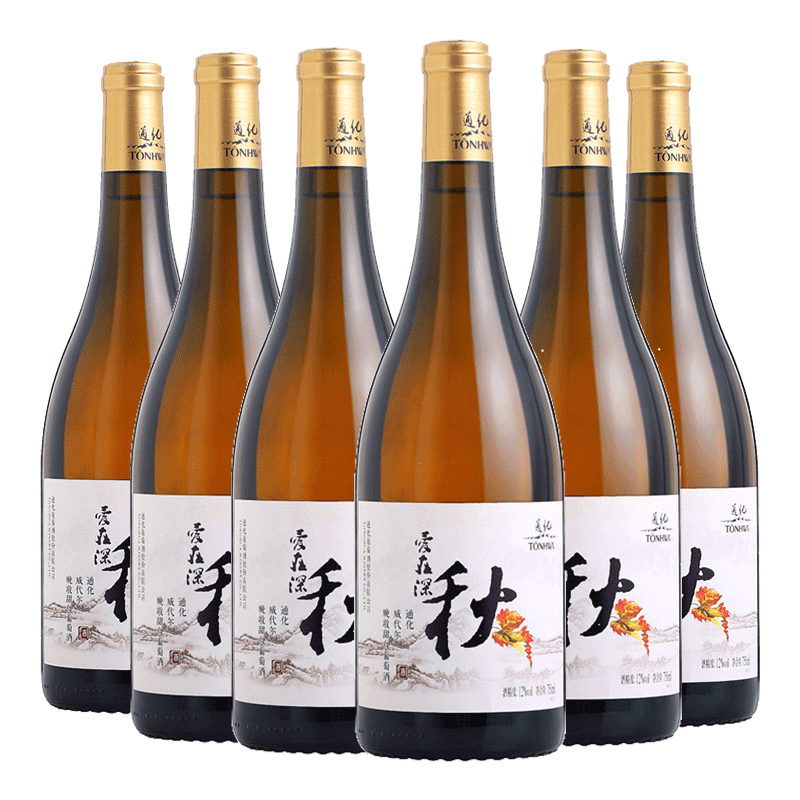 通化(TONHWA)葡萄酒 威代尔晚收葡萄酒 爱在深秋白葡萄酒 12度750ml*6支 甜型酒 (新老包装随机发货)