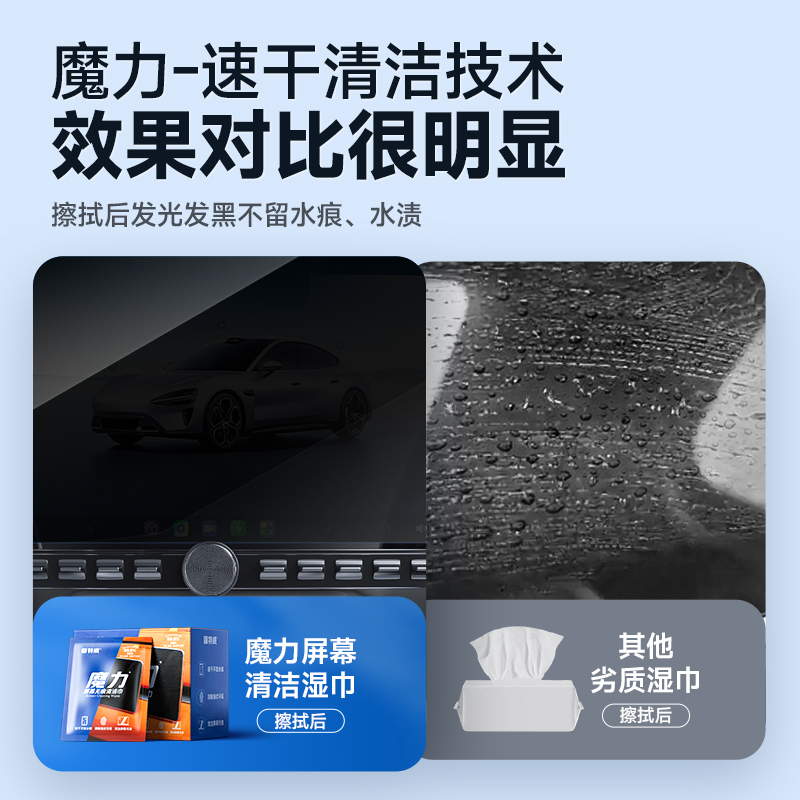 固特威屏幕清洁湿巾汽车中控屏电脑电视手机笔记本平板显示器擦屏布清洁湿巾高清大图