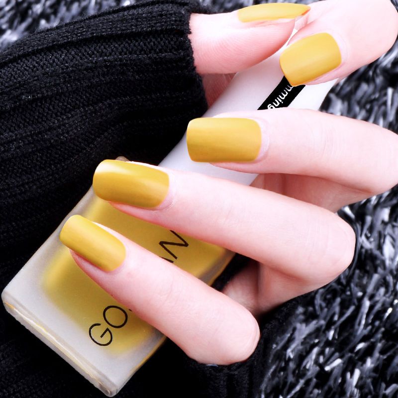 磨砂指甲油免烤快干不可剥防水无毒快干天空蓝色美甲油学生脚趾甲 42