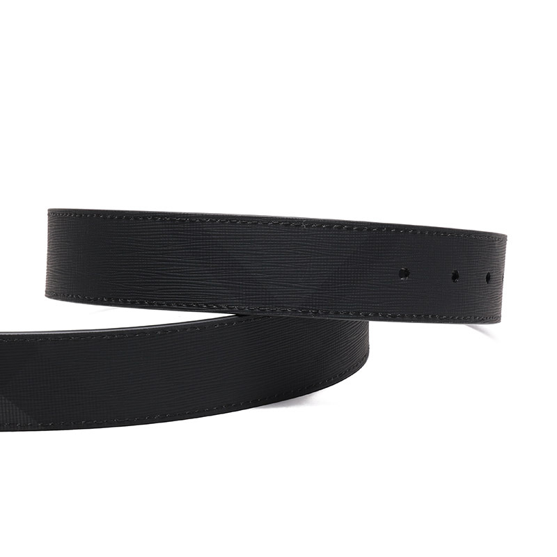 博柏利burberry男款银色针扣不可裁剪双面皮带腰带8064959