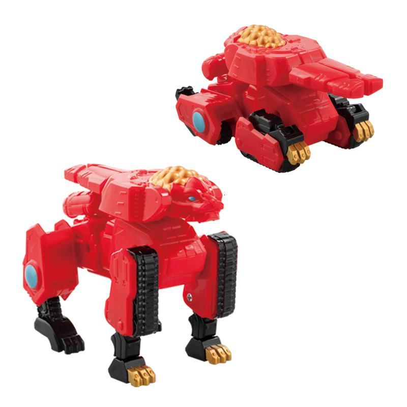 四之邦宝历险记儿童男孩变形合体机甲机器人6合体套装 [雄狮金刚]4寸