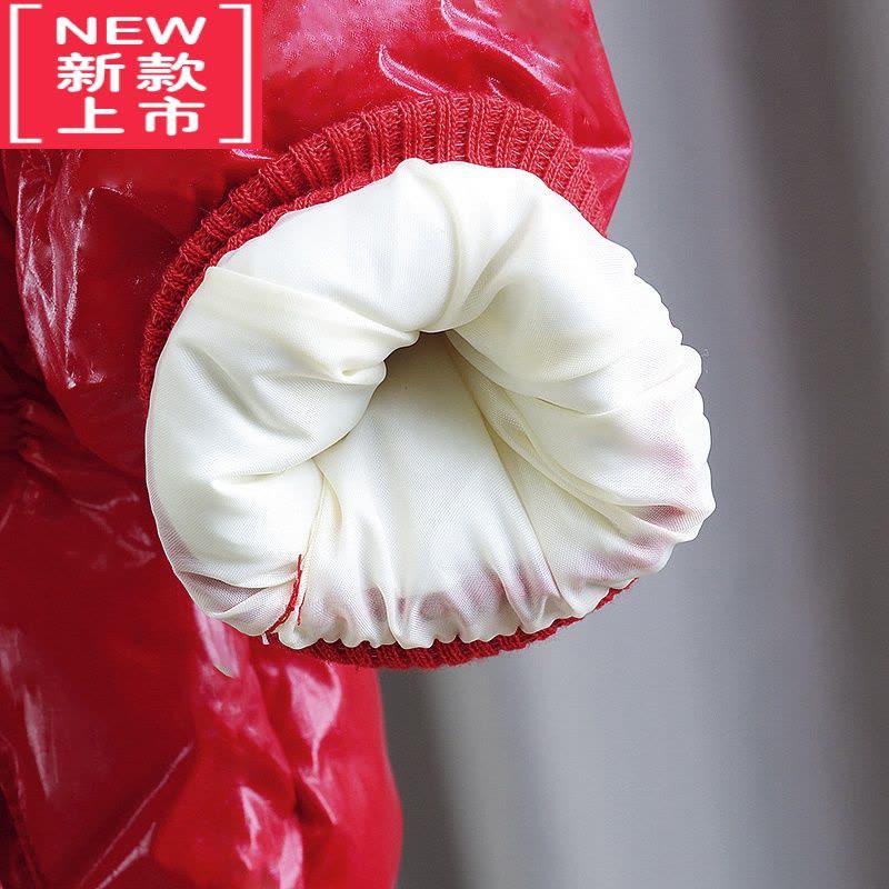 可莉允2022新款女宝宝棉衣冬装韩版洋气加绒加厚周岁红棉服过年外套时髦图片