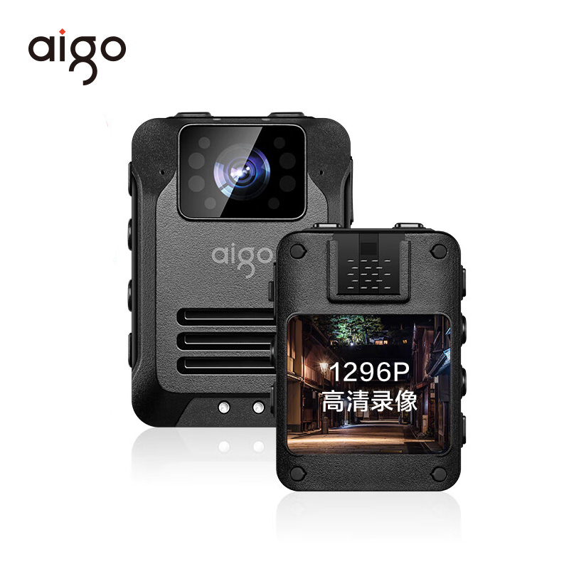 爱国者(aigo)DSJ-T5 64G视频记录仪5000W1296P160°广角夜视便携加密IP66